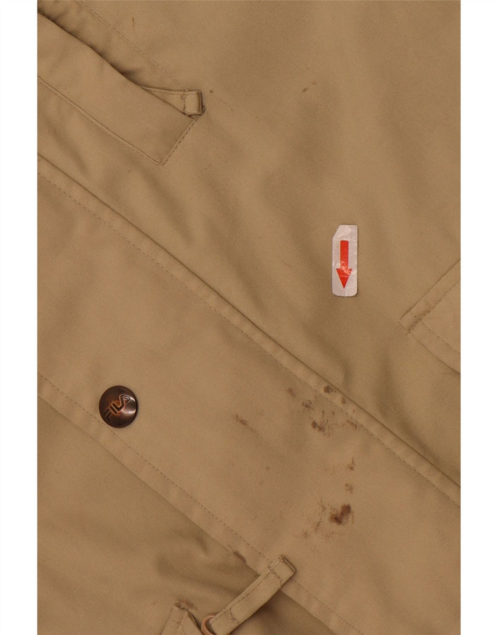 Fila Veste coupe-vent à capuche pour homme IT 52 XL Beige Polyester
