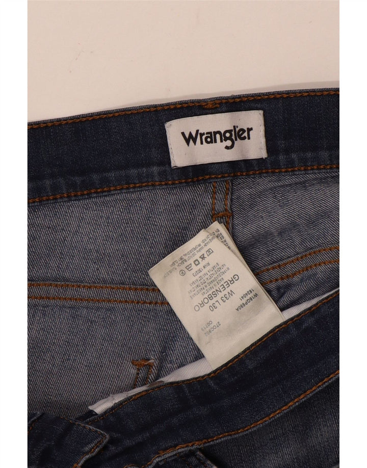 Wrangler Jean Slim Greensboro W33 L30 Homme Bleu Marine Polyester