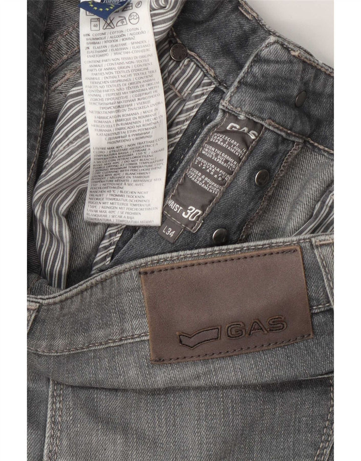 Gas Jean Slim Femme W30 L34 Gris Coton