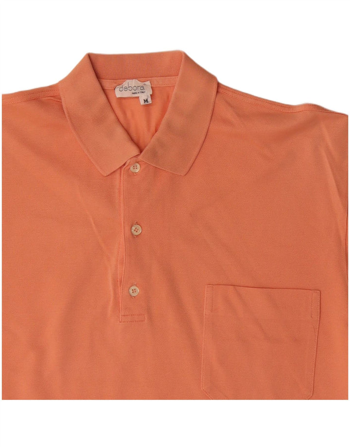 VINTAGE Polo Homme Coton Orange Moyen