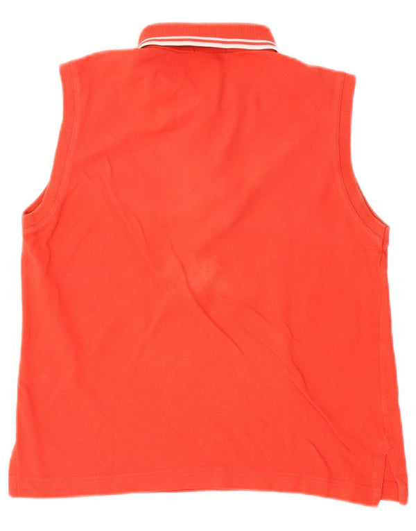 Fred Perry Polo sans manches pour femme UK 14 Large Orange Coton