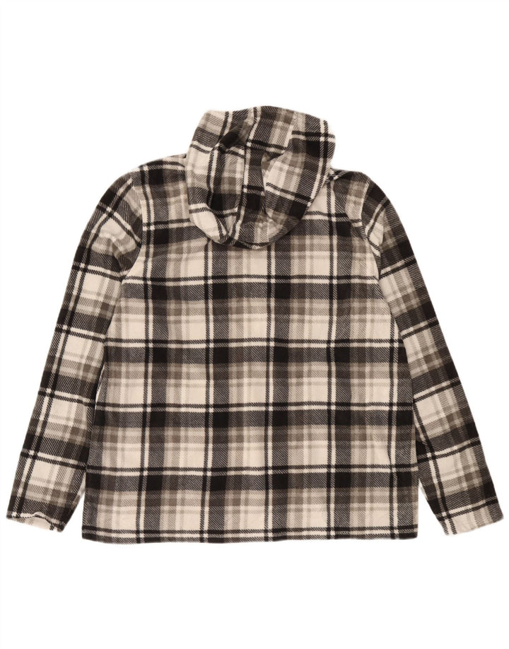 O'Neill Pull polaire à capuche et col zippé pour homme 2XL Gris à carreaux Polyester
