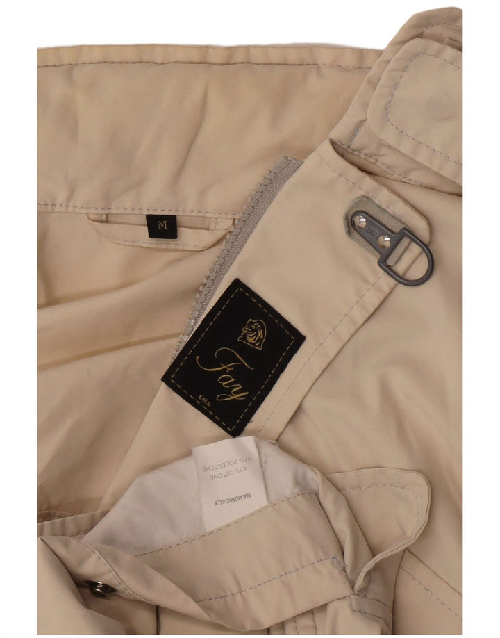 Fay Veste utilitaire à capuche Ema pour femme, coupe ample, UK 14, coton beige moyen