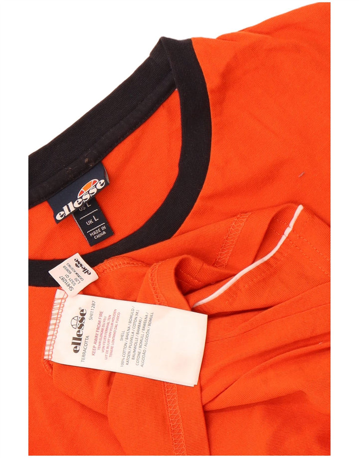 Ellesse T-Shirt Homme Haut Large Orange Coton
