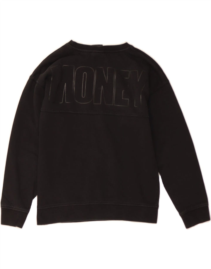MONEY Boys Sweatshirt Jumper 8-9 Years Black Cotton Vintage Money and Second-Hand Money from Messina Hembry 