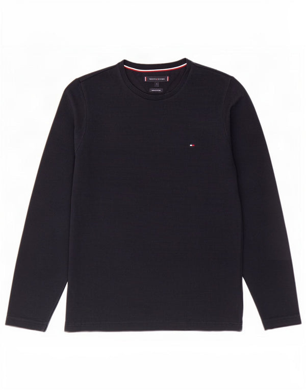 Tommy Hilfiger Haut à manches longues pour homme en coton bleu marine Small