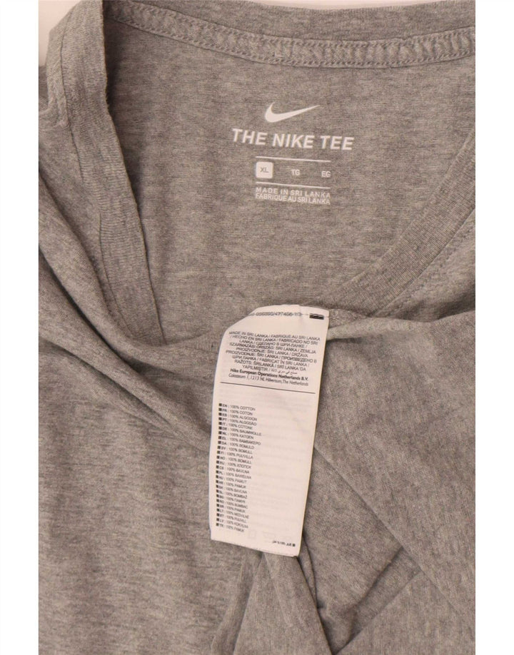 Nike T-Shirt Homme Top XL Gris Moucheté Coton