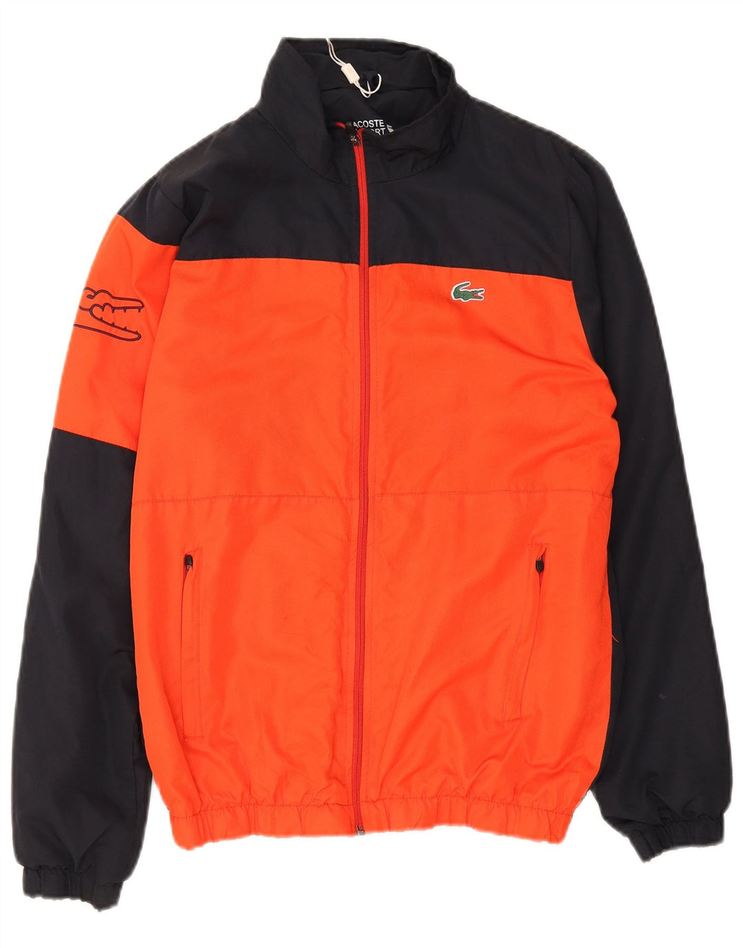 Lacoste Veste de survêtement graphique pour homme Taille 4 Noir moyen Colourblock
