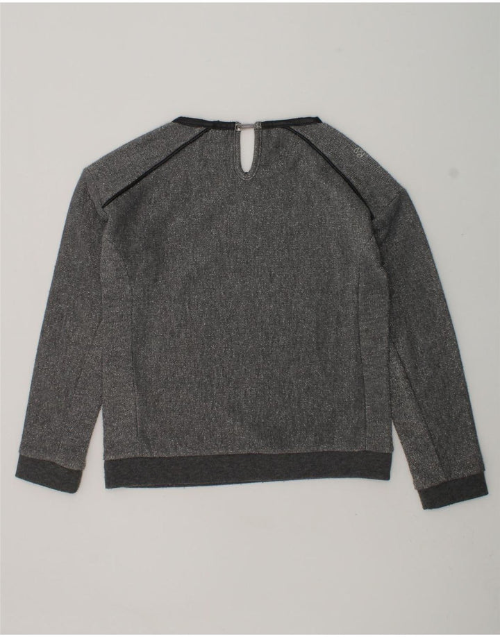 PEPE JEANS Girls Graphic Sweatshirt Jumper 7-8 Years Grey | Vintage PEPE Jeans | Thrift | Second-Hand PEPE Jeans | Used Clothing | Messina Hembry 
