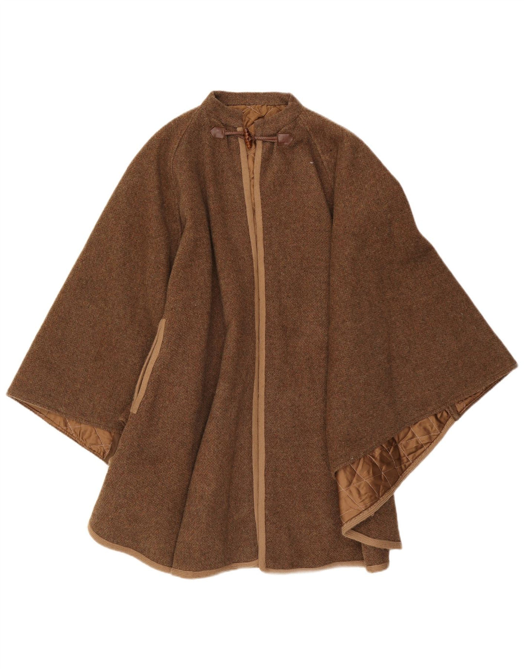 Manteau Poncho Femme Vintage Taille Unique Marron