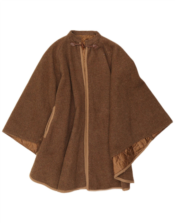 Manteau Poncho Femme Vintage Taille Unique Marron