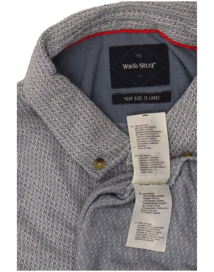 Polo White Stuff Homme Large Bleu Ikat Coton