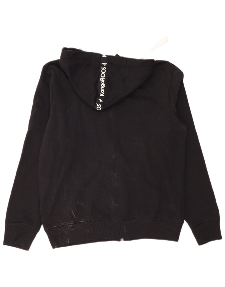 KANGAROOS Pull à capuche zippé graphique pour homme en coton noir moyen