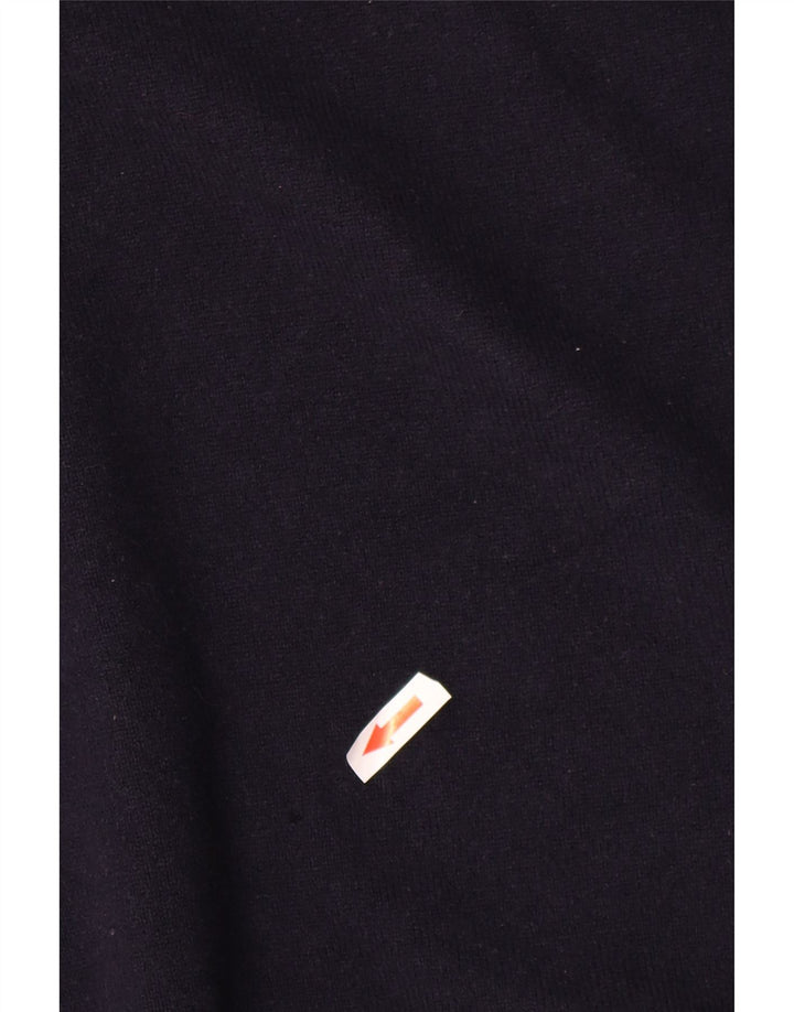 Gant Pull ras du cou pour homme en laine d'agneau bleu marine Taille L