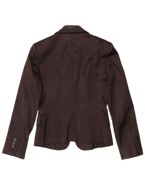 Luisa Spagnoli Veste Blazer 1 Bouton Femme IT 42 Acétate Noir Moyen