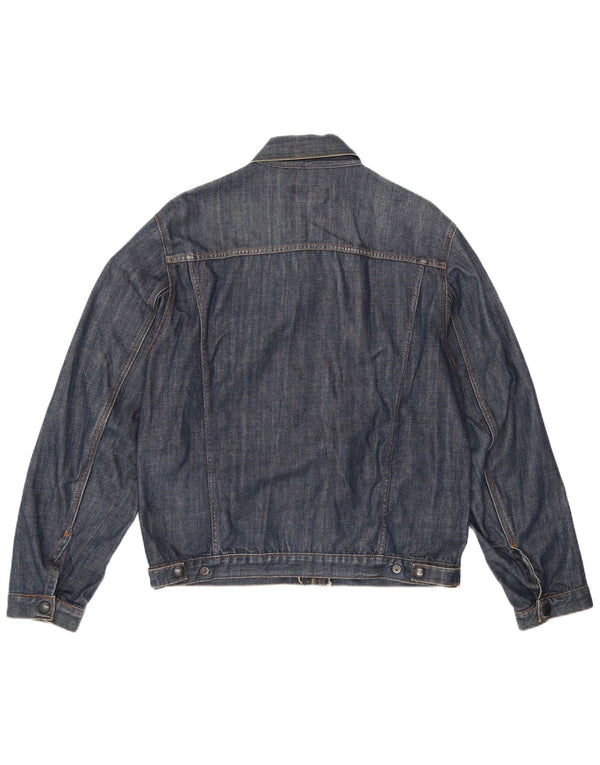 Casucci Mens Denim Denim Jacket UK 38 Medium Blue Cotton