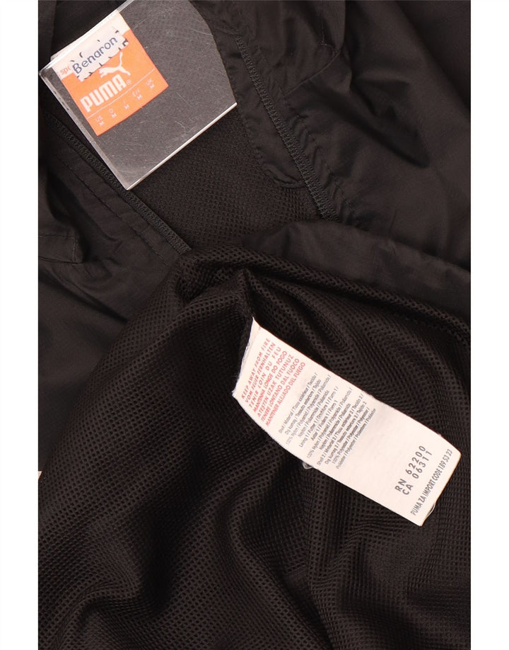 PUMA Veste de pluie à capuche pour homme UK 38 Medium Noir Nylon