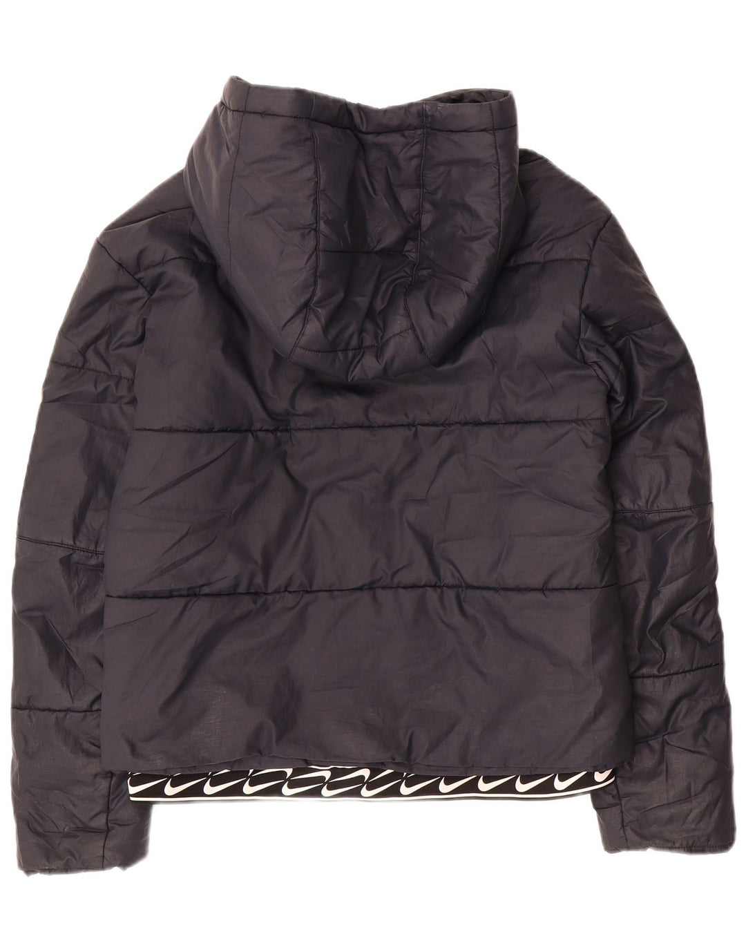 Nike Veste matelassée à capuche pour femme UK 10 Small Noir Polyester