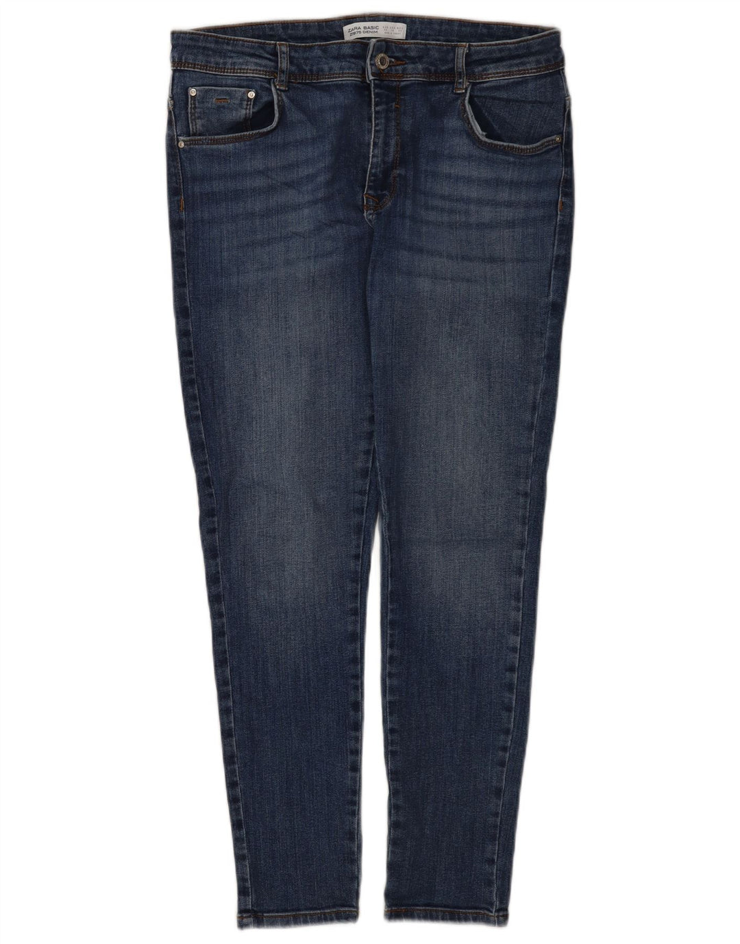 Zara Jean Slim Femme EU 42 Large W32 L28 Bleu