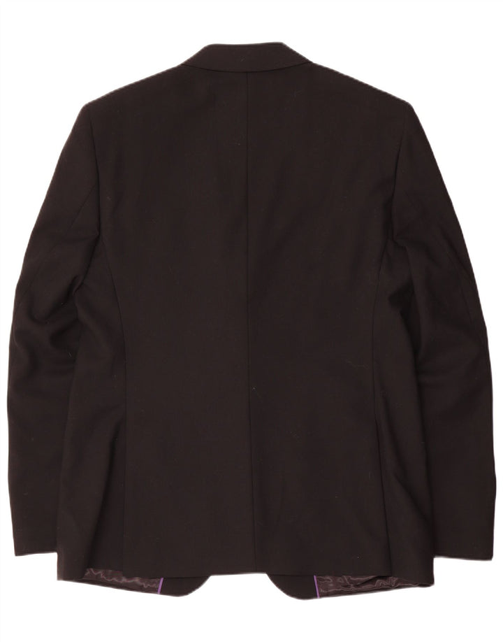 Marks & Spencer Veste blazer à 2 boutons pour homme Coupe ajustée UK 42 Large Noir