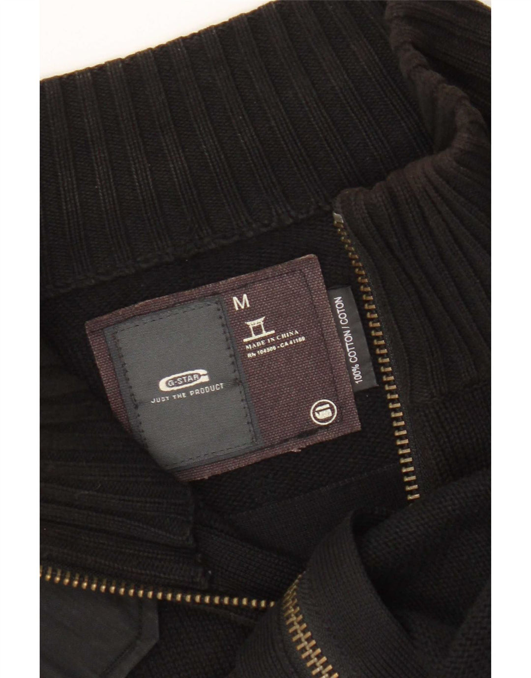 G-Star Cardigan entièrement zippé pour homme en coton noir moyen