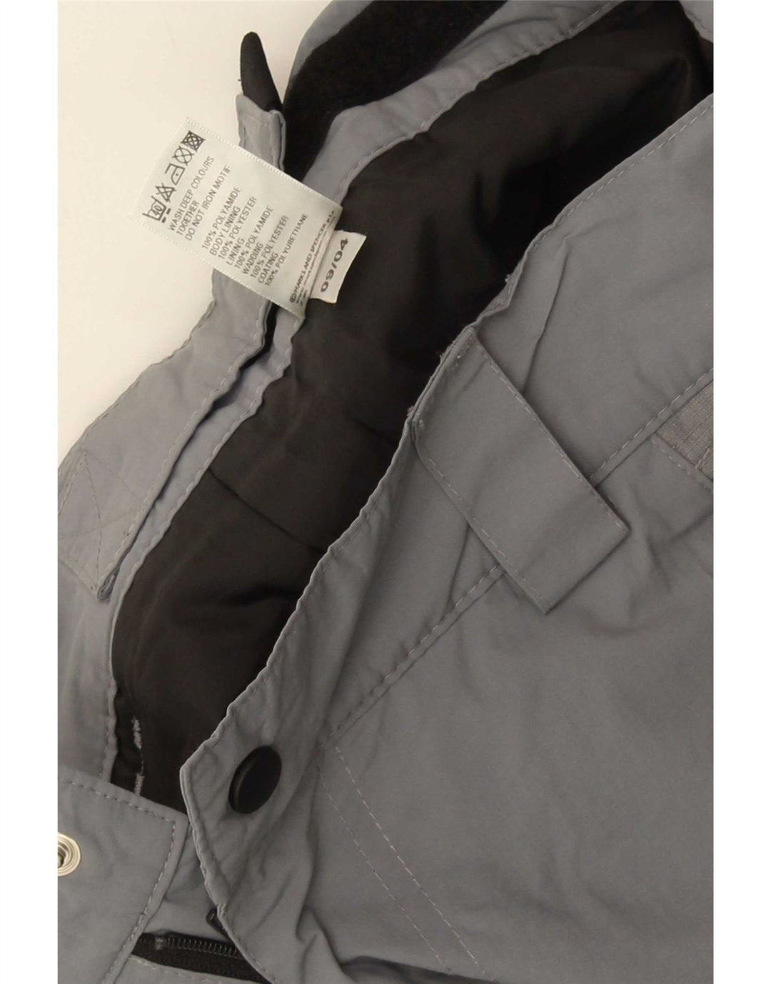 Marks & Spencer Pantalon droit décontracté pour homme Petit Gris Polyester