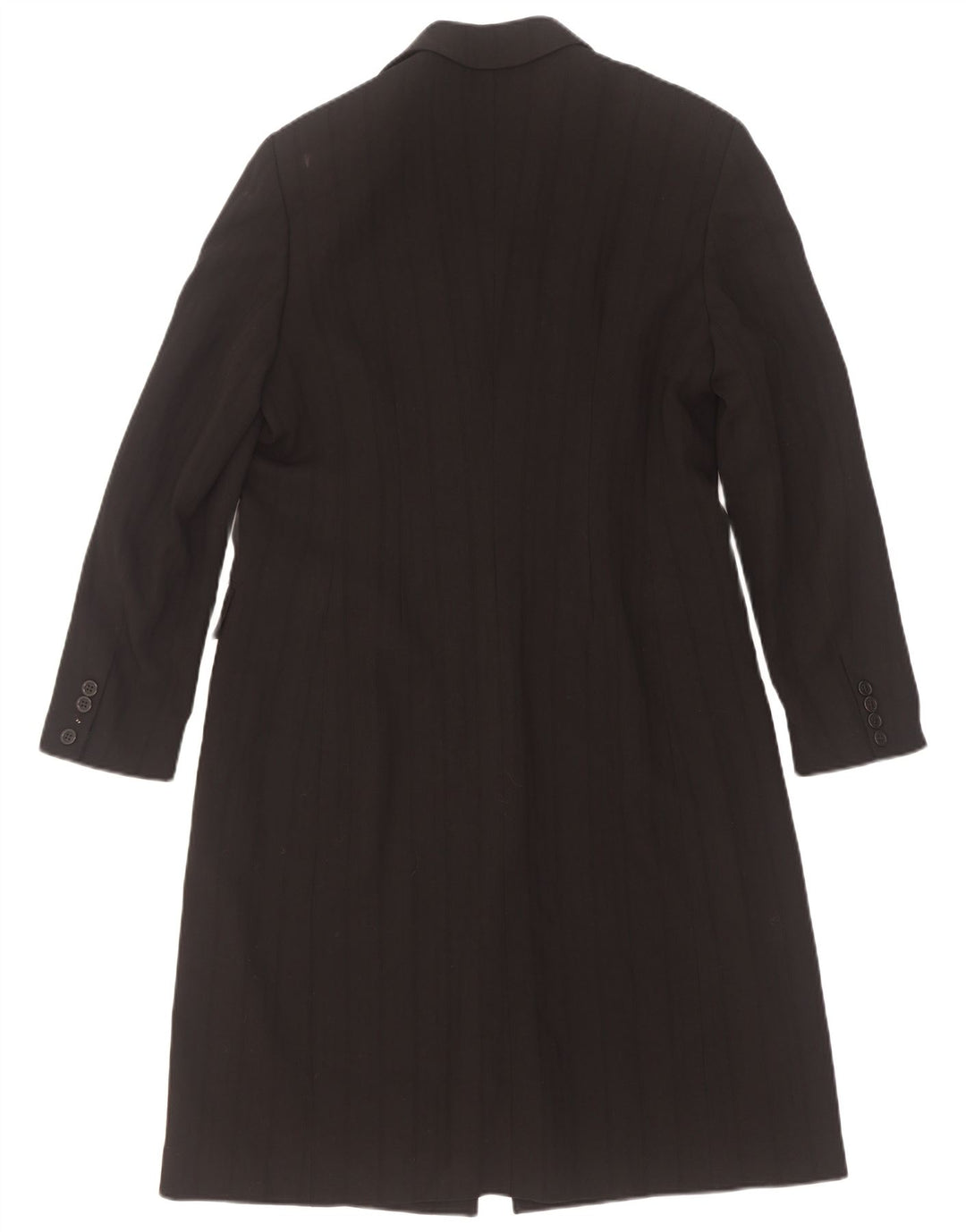 Marella Manteau Femme UK 12 Laine Rayée Noir Moyen
