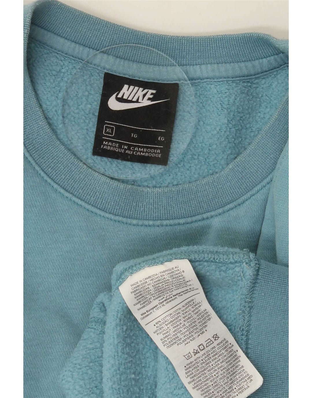 Nike Homme Sweatshirt Jumper XL Bleu Coton
