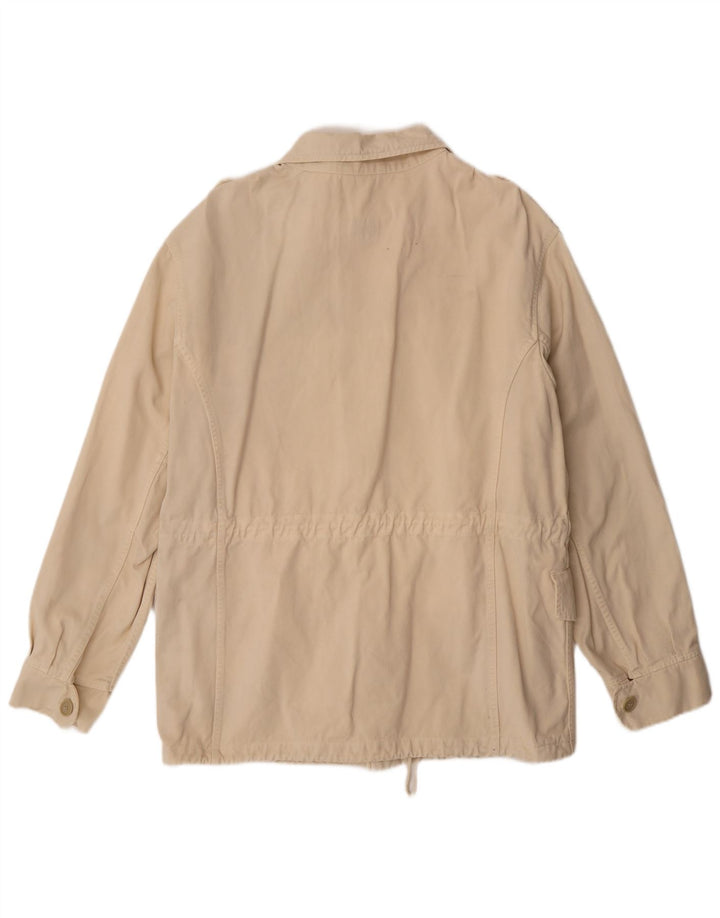 VINTAGE Veste utilitaire militaire pour hommes UK 36 Petit coton beige