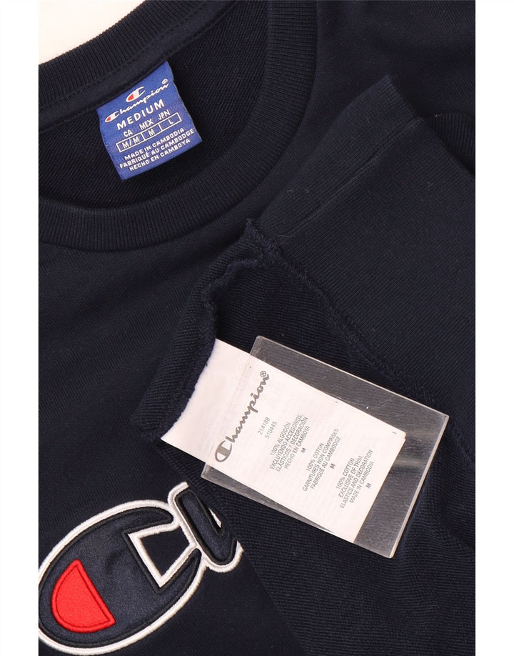 Champion Sweat-Shirt Graphique Homme Bleu Marine Moyen Coton
