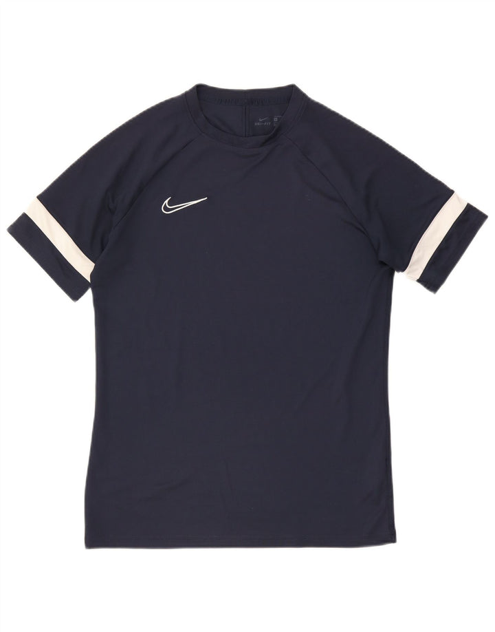 Nike Hommes Dri Fit T-Shirt Haut Bleu Marine Colorblock