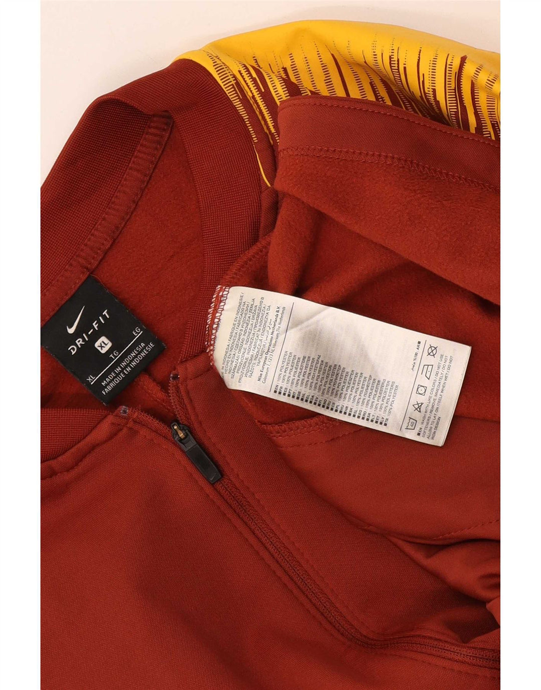 Nike Hommes Roma Survêtement Top Veste XL Marron Colorblock Polyester