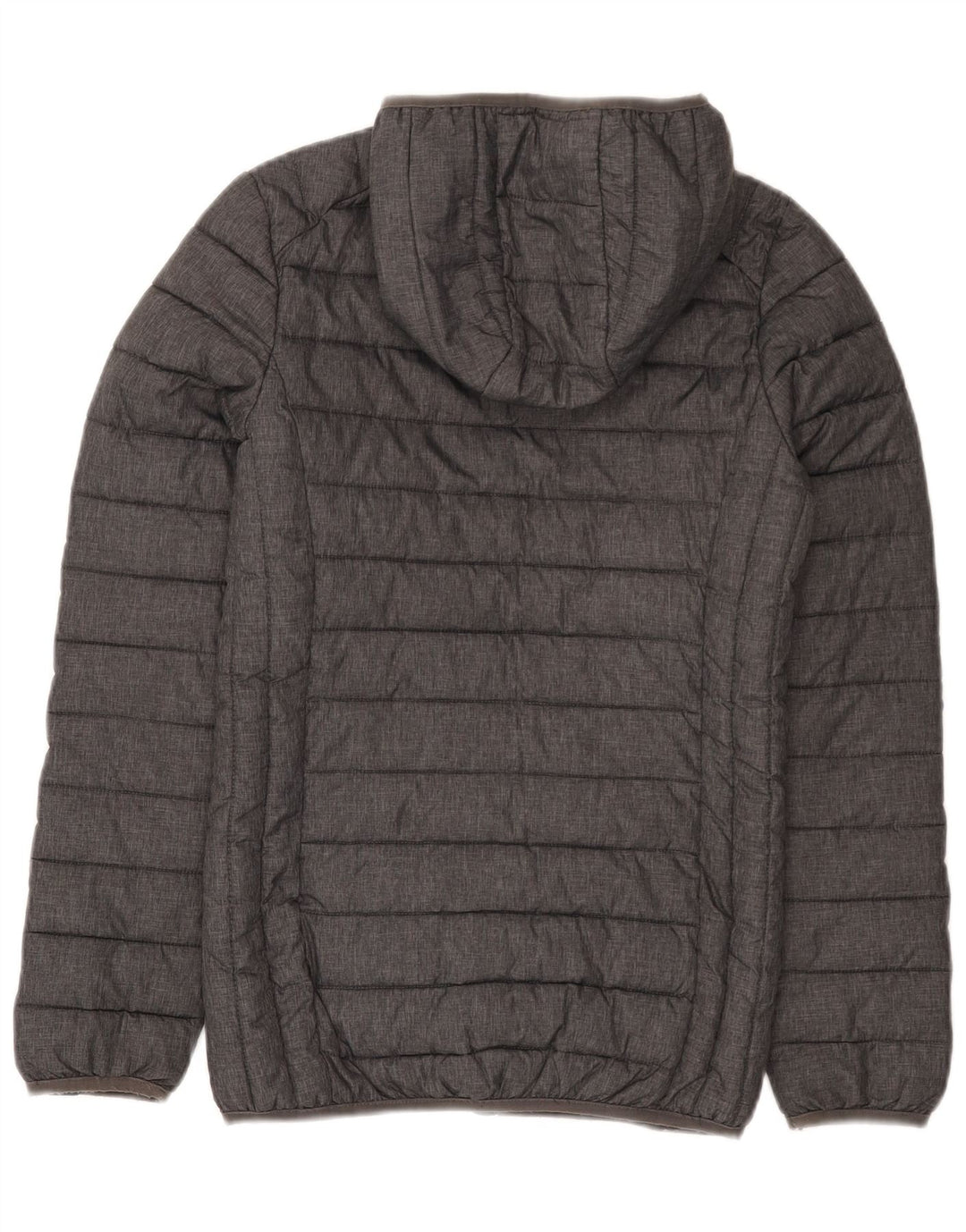 Ellesse Veste matelassée à capuche pour femme UK 6 XS Gris Nylon