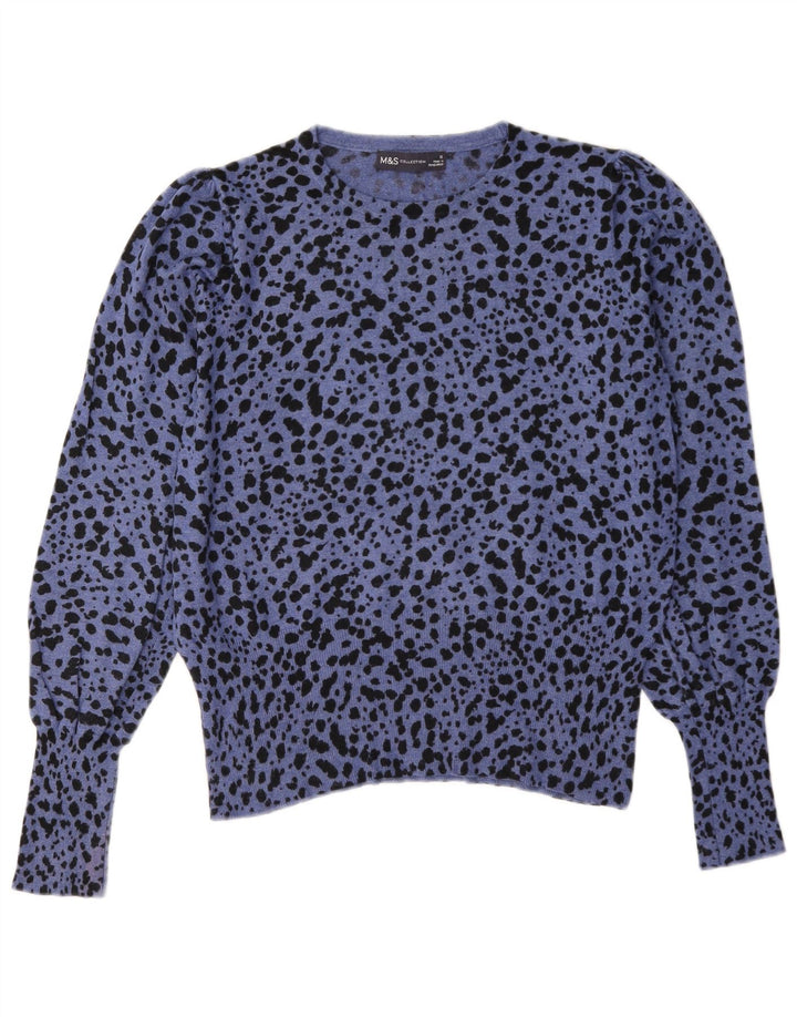 Marks & Spencer Pull col bateau pour femme UK 12 Bleu moyen