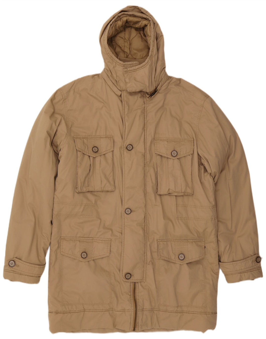 Wrangler Parka à capuche pour homme UK 44 2XL Beige Polyamide
