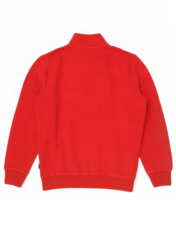 Superdry Sweat-Shirt Zip Neck Homme Rouge Moyen Coton