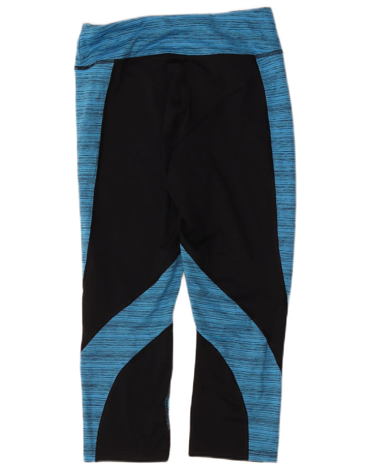 Champion Leggings Capri Femme UK 44 Polyester Colorblock Noir Moyen