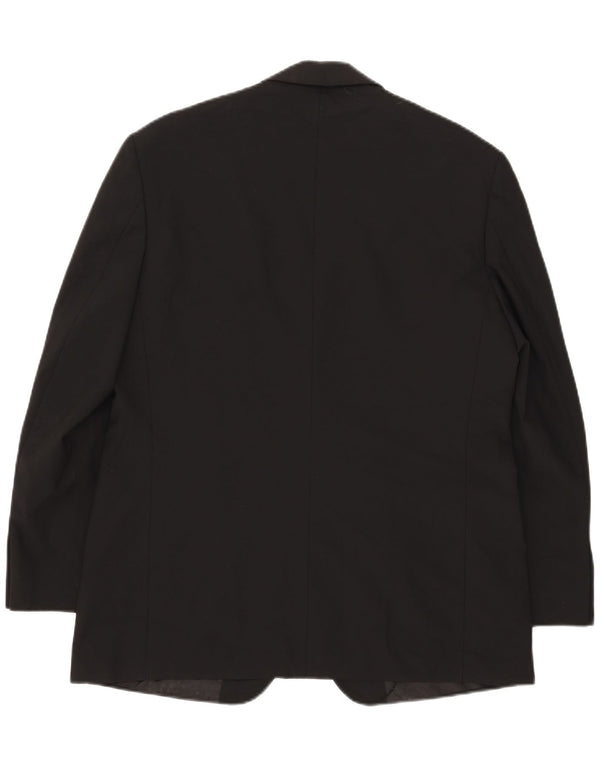 Marks & Spencer Veste blazer à 2 boutons pour homme UK 42 Large Noir Polyester
