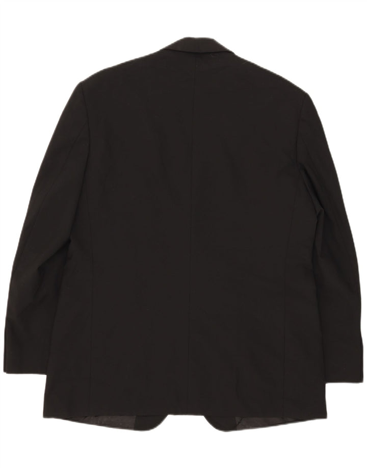 Marks & Spencer Veste blazer à 2 boutons pour homme UK 42 Large Noir Polyester