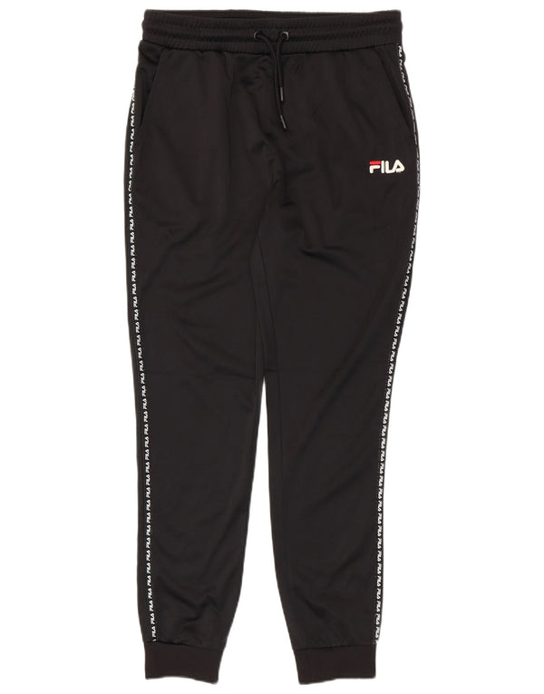 Fila Pantalon de Survêtement Graphique Homme Joggers Petit Noir Rayé Polyester