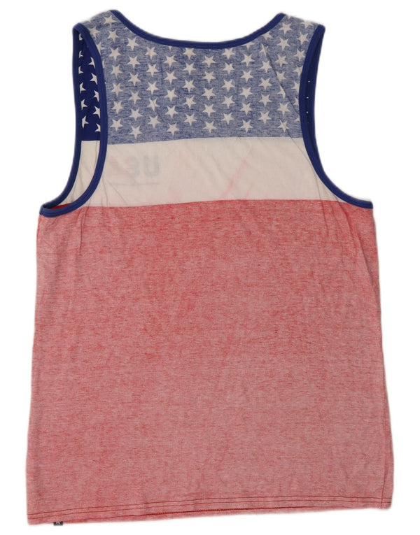 Hurley Femmes USA Graphic Débardeur UK 14 Rose Moyen Colorblock Coton