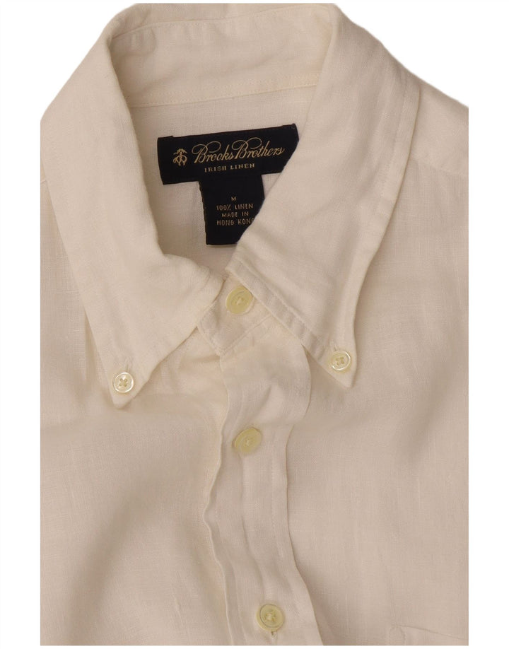 Brooks Brothers Chemise Homme Lin Blanc Moyen