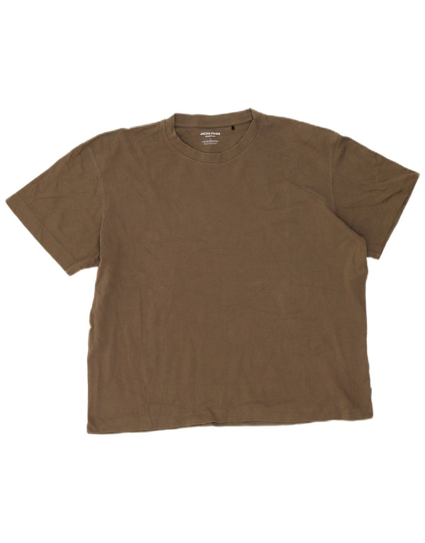 Jack & Jones T-Shirt Homme Haut Large Kaki Coton