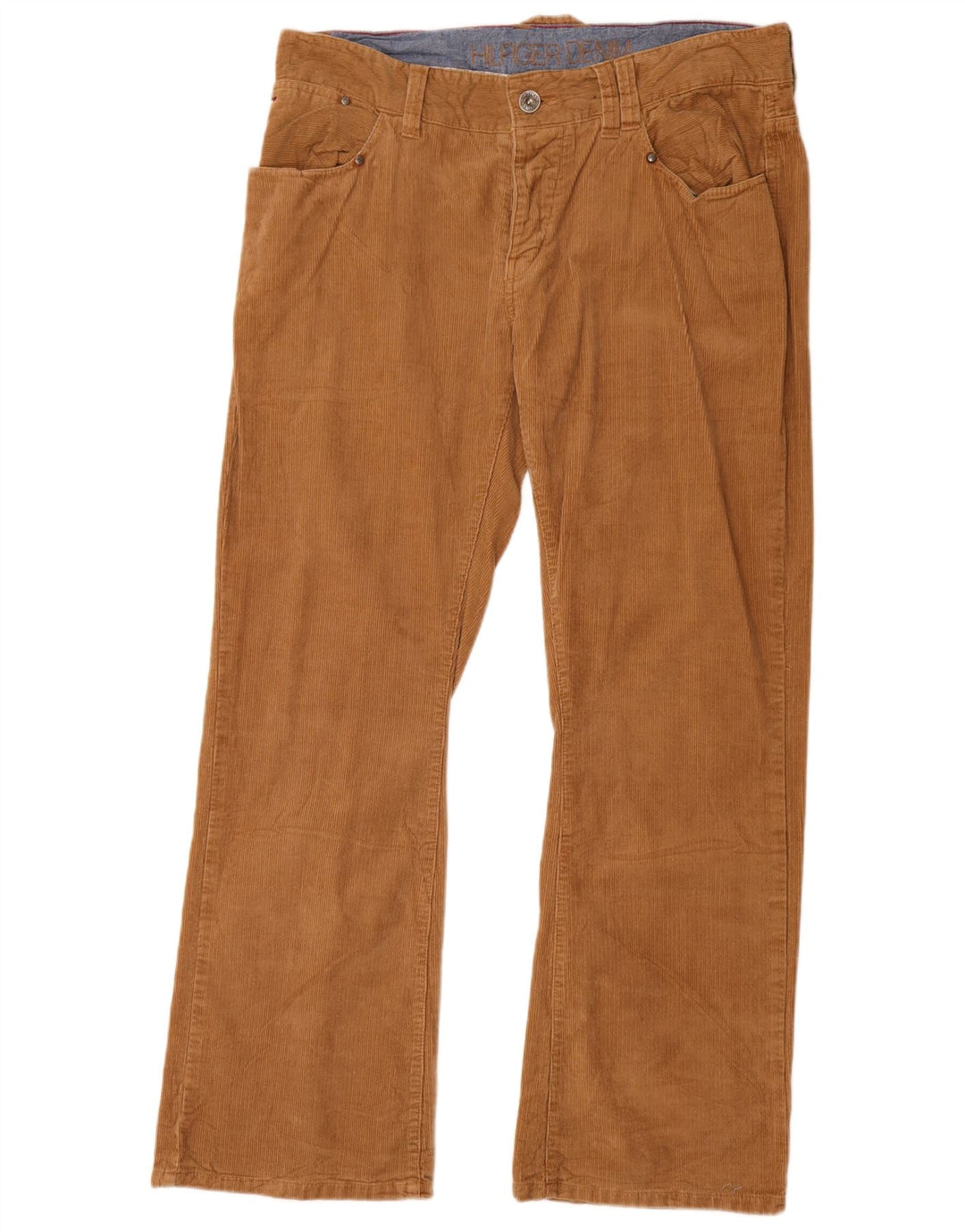 TOMMY HILFIGER Pantalon Bootcut En Velours Côtelé Homme W36 L32 Marron Coton