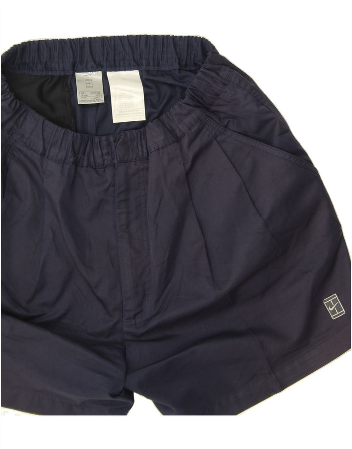 NIKE Womens Sport Shorts UK 42/44 Large Navy Blue Polyester Vintage Nike and Second-Hand Nike from Messina Hembry 