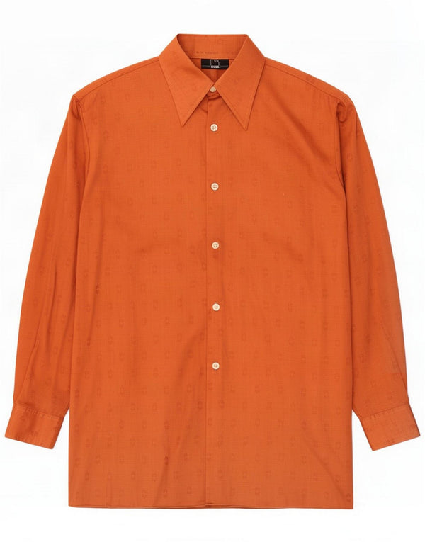 Schild Chemise Homme Taille 43 Large Orange Ikat Coton