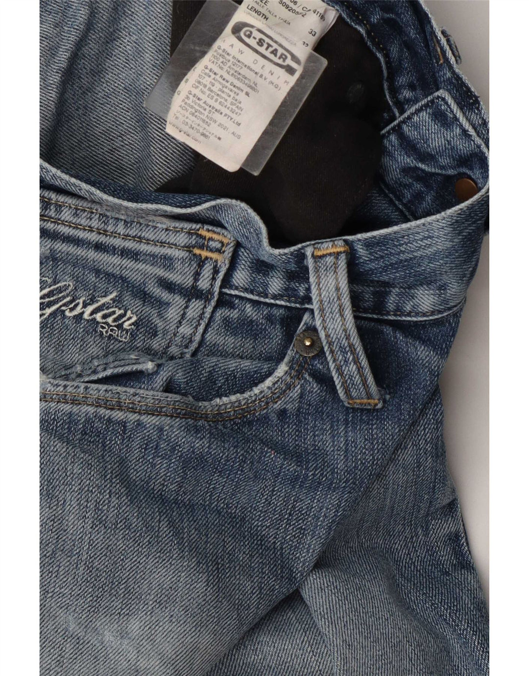 G-Star Jean droit homme W33 L32 bleu coton