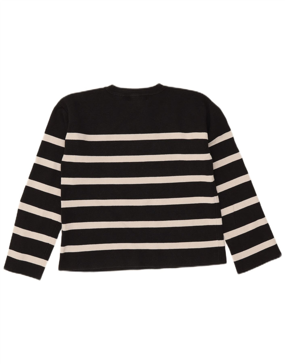 Marks & Spencer Pull ras du cou pour femme UK 12 Medium Noir Rayé