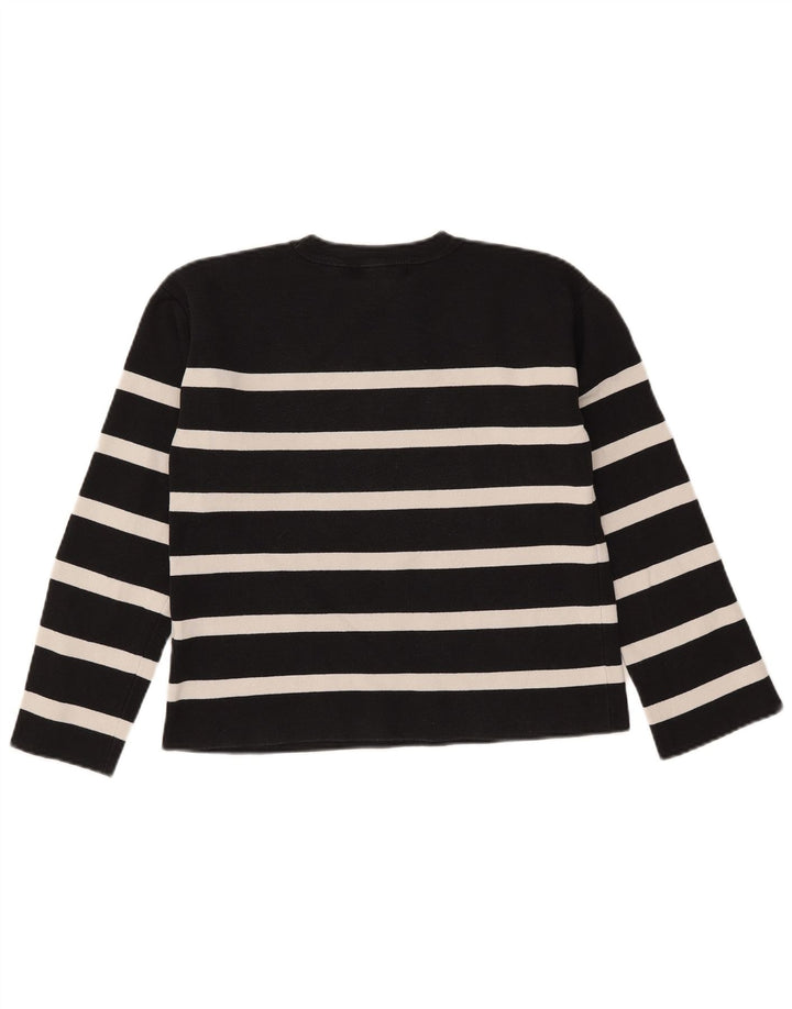 Marks & Spencer Pull ras du cou pour femme UK 12 Medium Noir Rayé