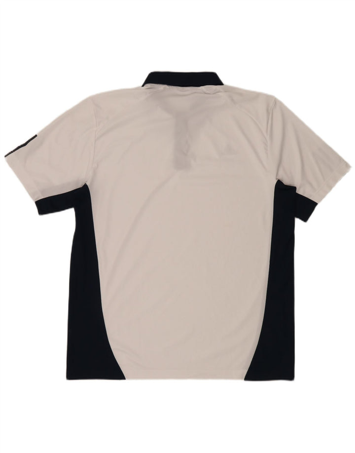 Adidas Polo Homme XL Blanc Colorblock Polyester